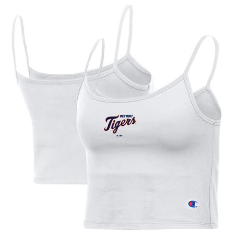Women's Champion White Detroit Tigers America Scoop Tank Top