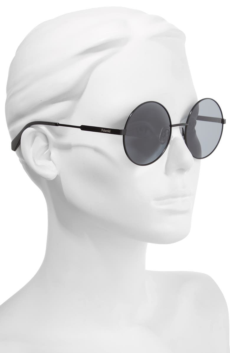 Polaroid 55mm Polarized Round Sunglasses, Alternate, color, 