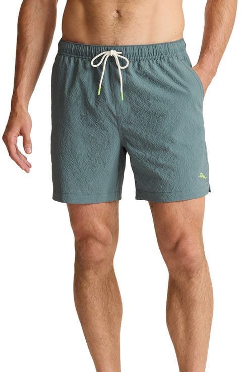 Naples Surf Seersucker Volley Swim Trunks