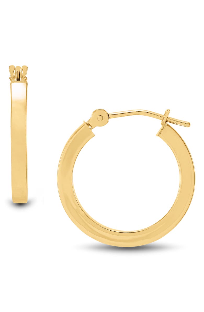 Frankie & Zoe 14K Yellow Gold Square Tube Hoop Earrings, Alternate, color,