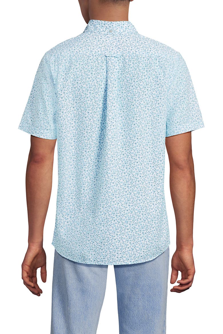 Short Sleeve Seersucker Shirt, Alternate, color, White/Pale Sky Daisy Ditsy