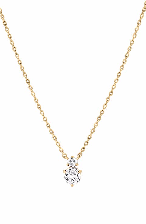 14k Gold Plated Deux Birthstone Necklace Personal Holiday Gift Idea