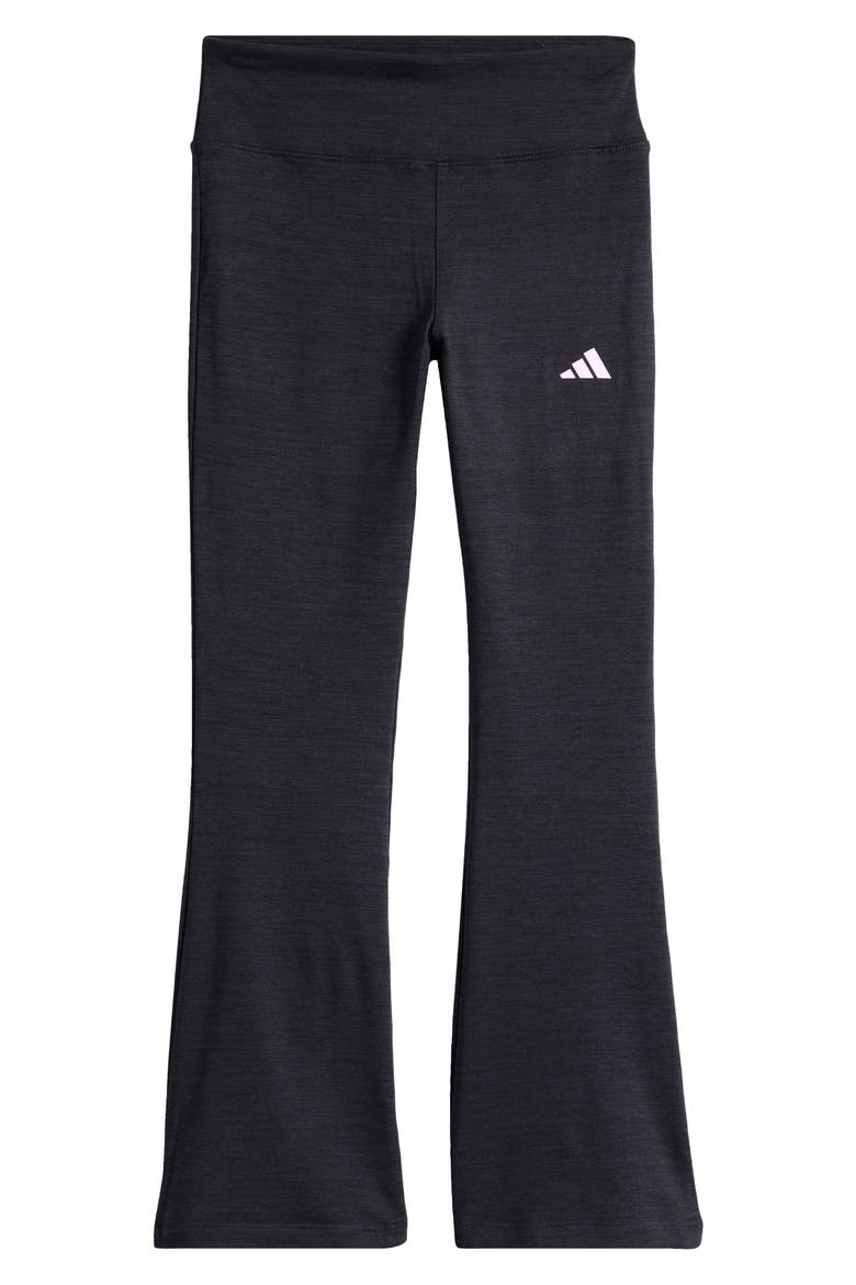 Kids' Mélange Flare Leg Leggings, Main, color, GREY/BLACK