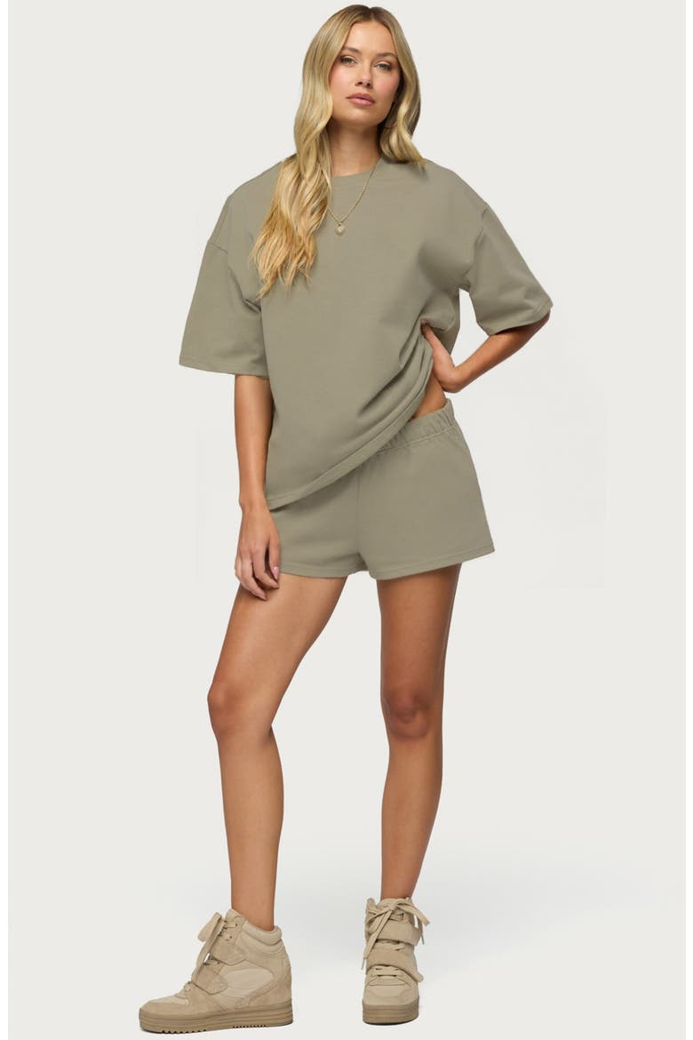 Cecilia Cotton Low Rise Shorts, Alternate, color, OLIVE