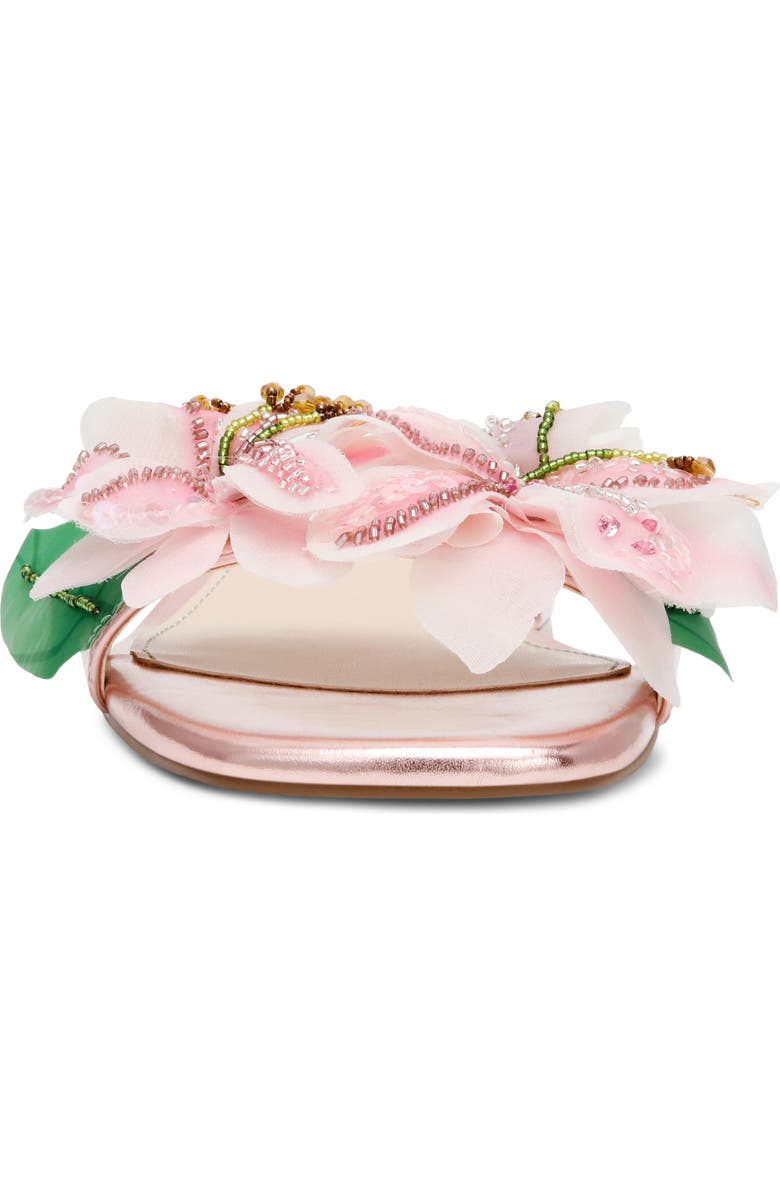 Betsey Johnson Rosia Beaded Flower Sandal, Alternate, color, Light Pink