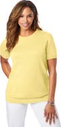 Jessica London Fine Gauge Crewneck Knit Shell