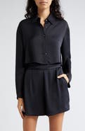 Ramy Brook Skyla Crop Button-Up Shirt