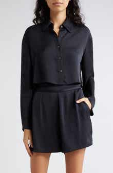 Ramy Brook Skyla Crop Button-Up Shirt