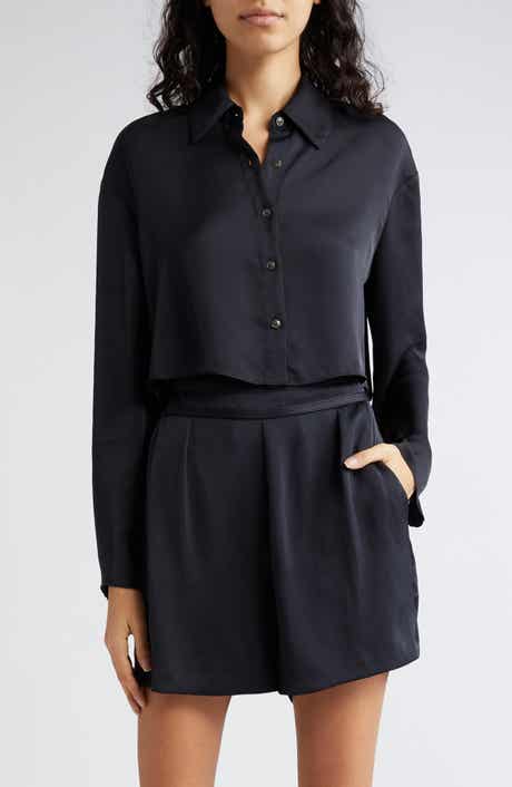Ramy Brook Skyla Crop Button-Up Shirt