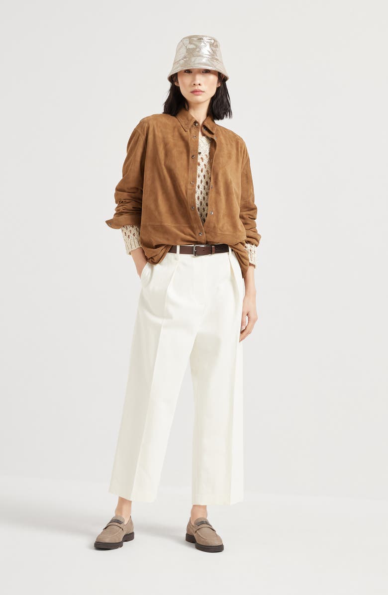 Brunello Cucinelli Dazzling Net sweater, Alternate, color, Oat