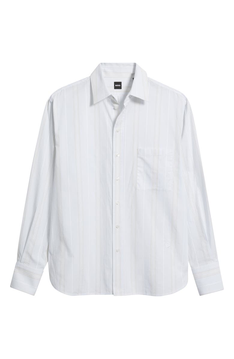 BOSS Bertyna Monday Cotton Button-Up Shirt, Alternate, color, Pale Lagoon
