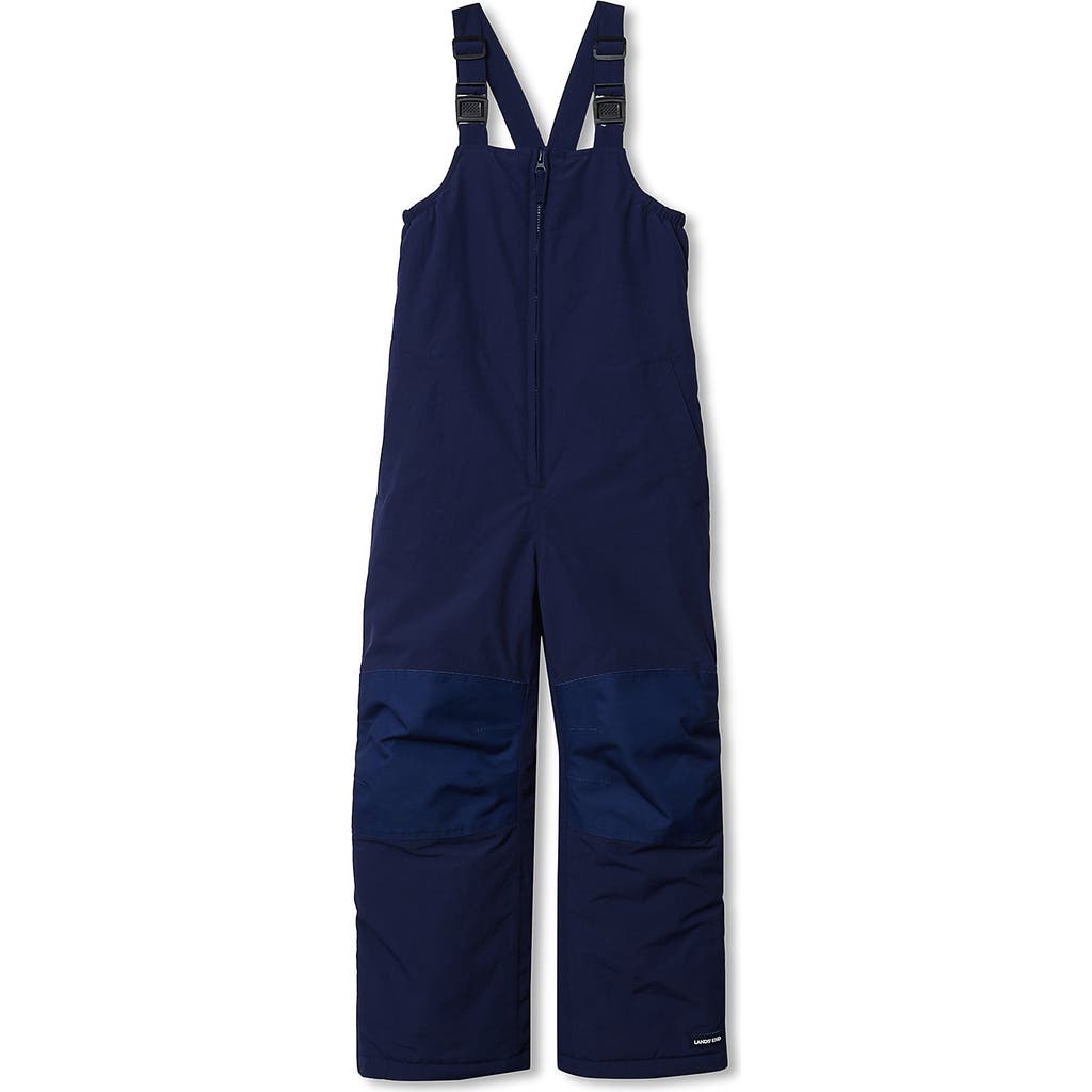Lands' End Kids Squall Waterproof Iron Knee Bib Snow Pants In Blue