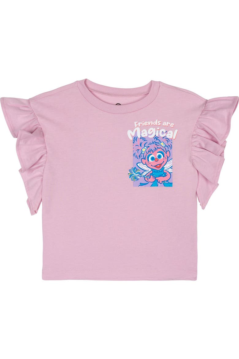 2-Piece T-Shirt and French Terry Shorts Set, Alternate, color, Sesame Pink Purple