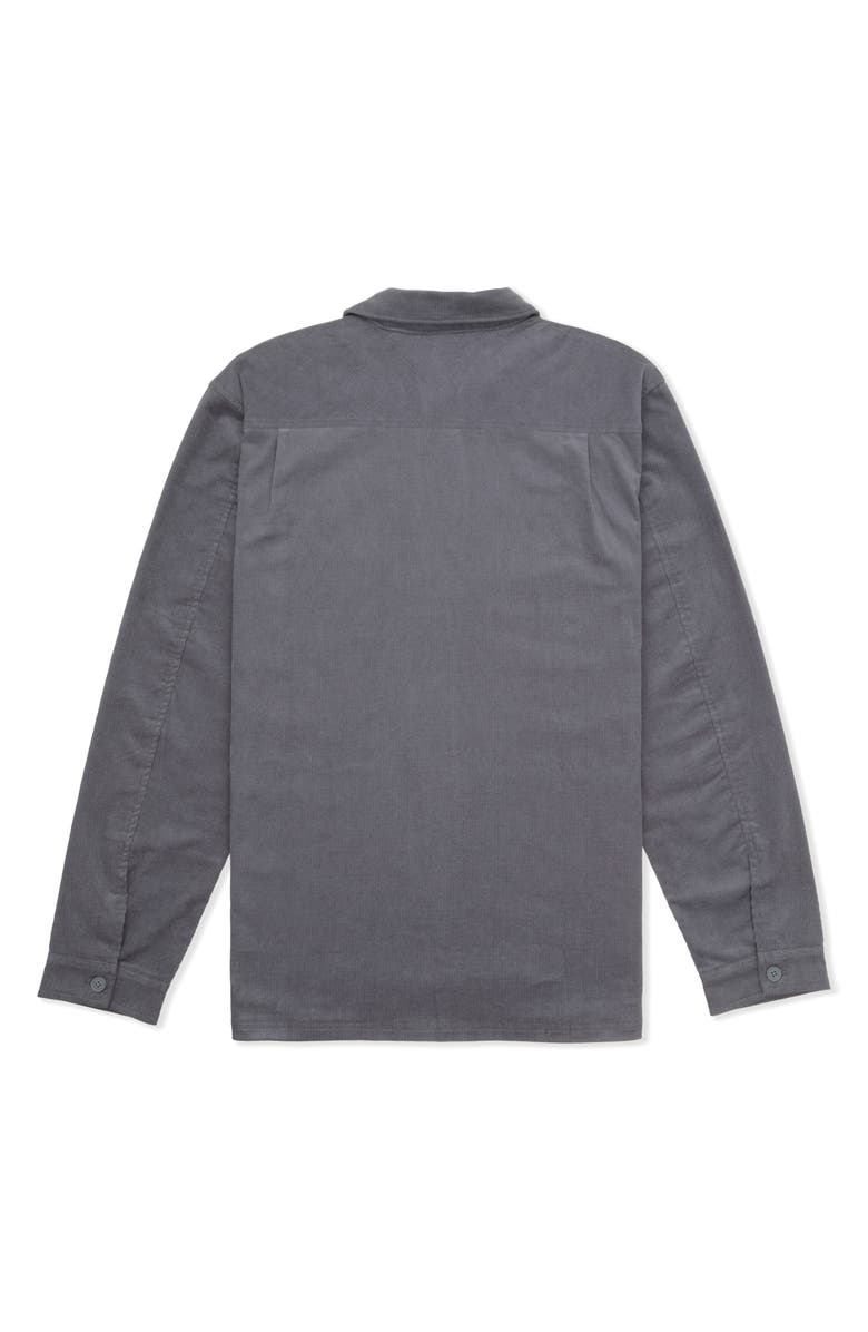 Hurley Lido Corduroy Overshirt, Alternate, color, Ion Grey