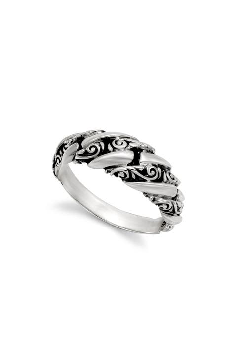 Sterling Silver Interlock Link Ring