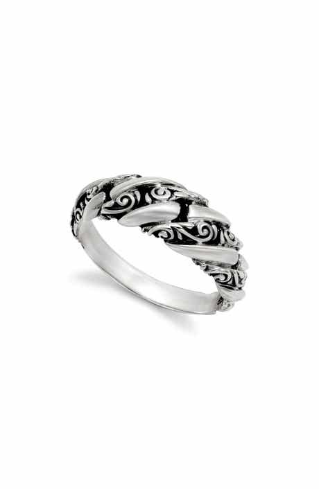 SAMUEL B. Sterling Silver Interlock Link Ring