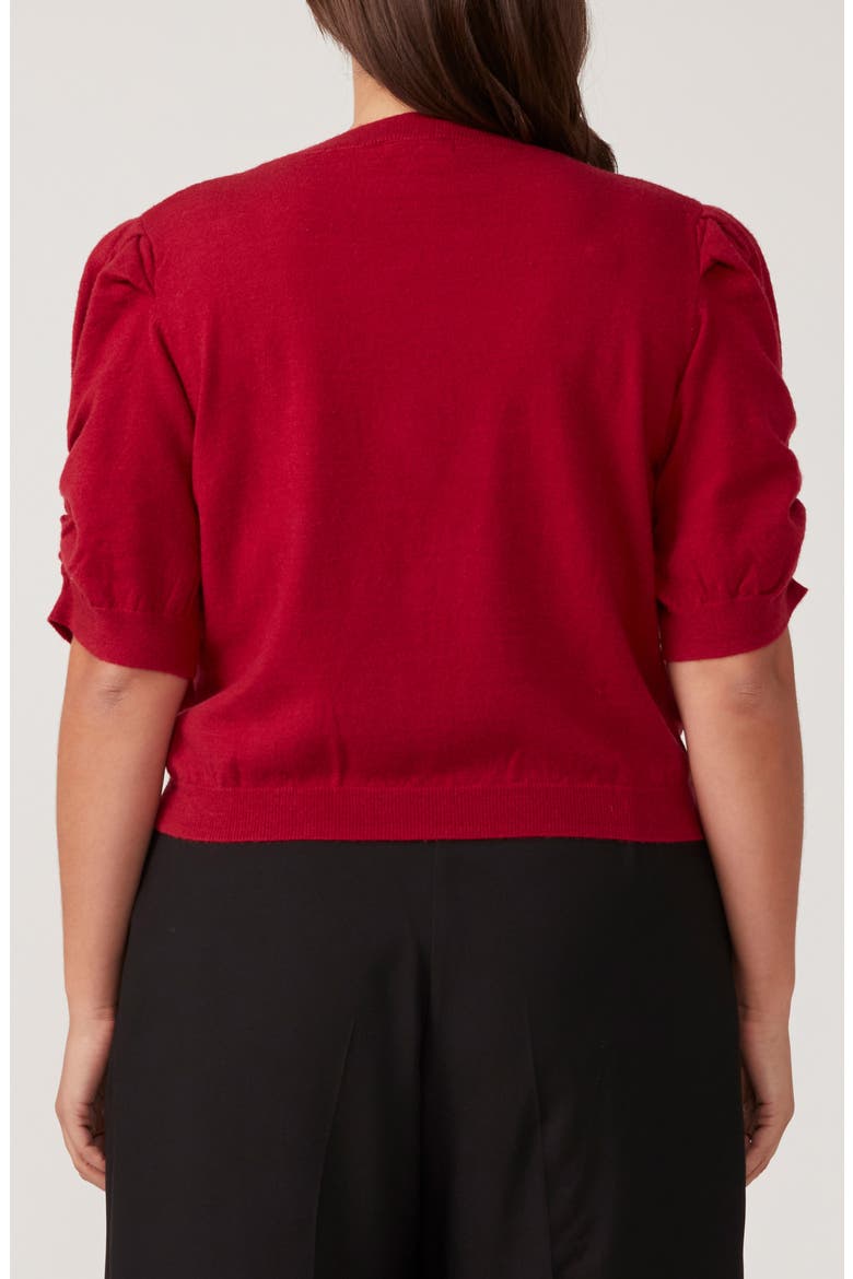 Bacchus Puff Sleeve Sweater, Alternate, color, AMARENA