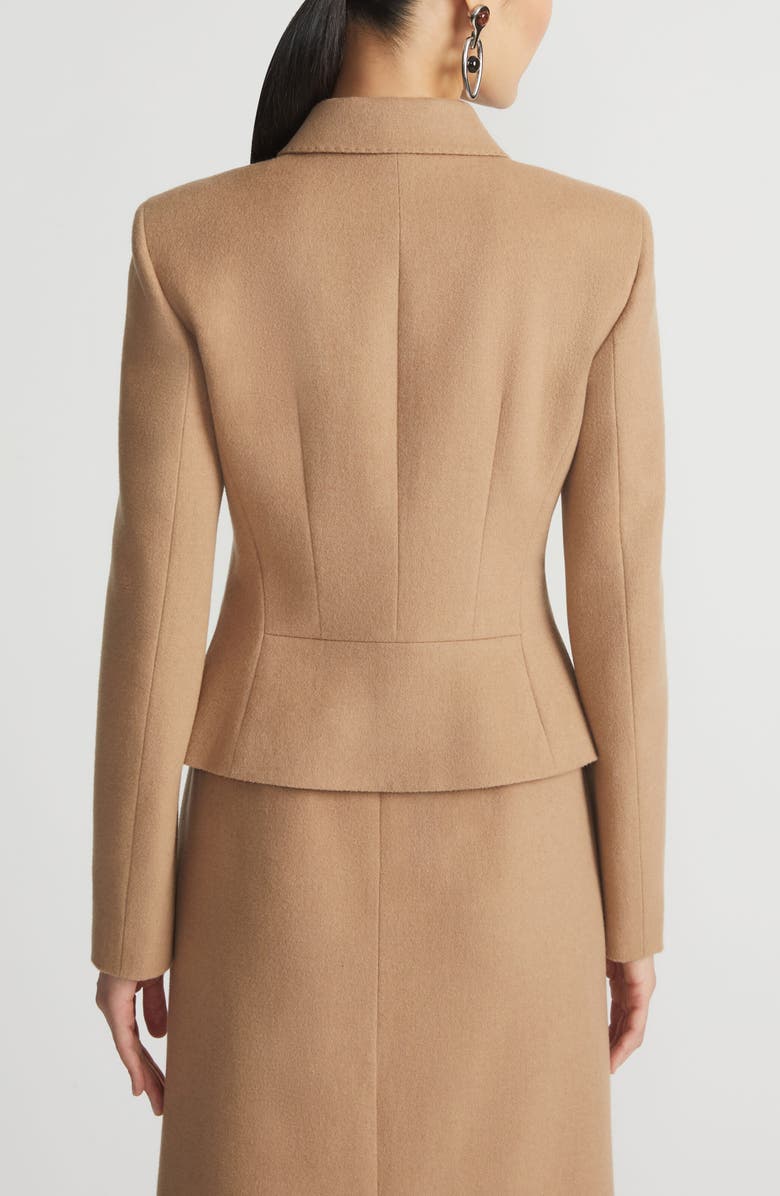 Lafayette 148 New York Tailored Camel Hair Crop Jacket, Alternate, color,