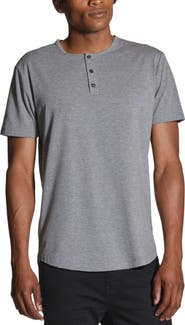 Cuts AO Curved Hem Short Sleeve Henley