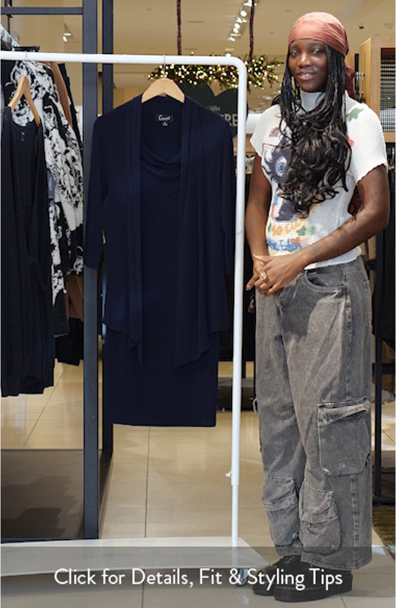 Long Sleeve Mock Jacket Dress, sales video thumbnail