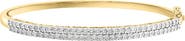EFFY 14K Gold Plated Sterling Silver Diamond Bangle Bracelet - 0.32ct.