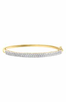 EFFY 14K Gold Plated Sterling Silver Diamond Bangle Bracelet - 0.32ct.