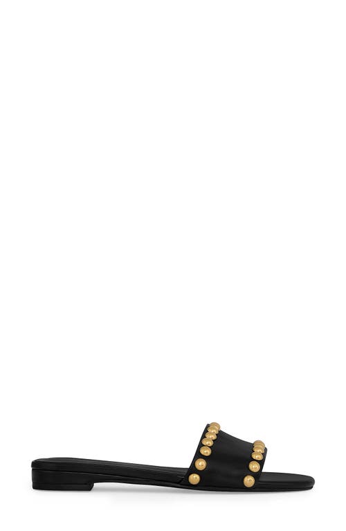Rebecca Minkoff Dome Leather Sandal In Black