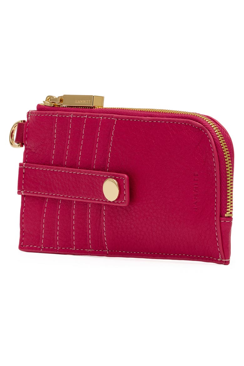 210 East Leather Card Case, Alternate, color, CALYPSO PEBBLE/ GOLD
