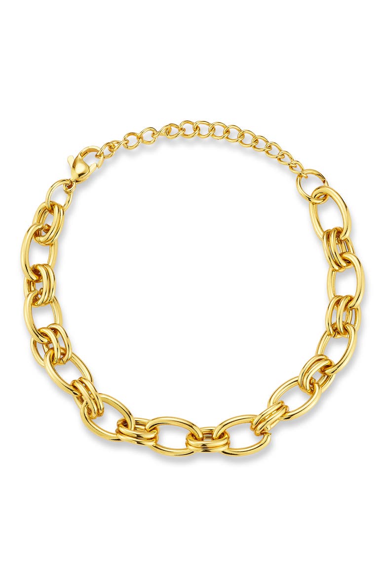 Oval Link Chain Bracelet, Main, color, GOLD