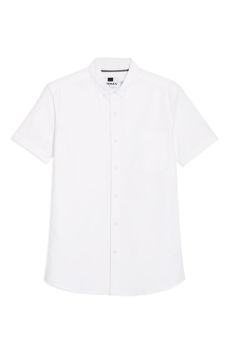 Topman Muscle Fit Oxford Shirt, Alternate, color, 