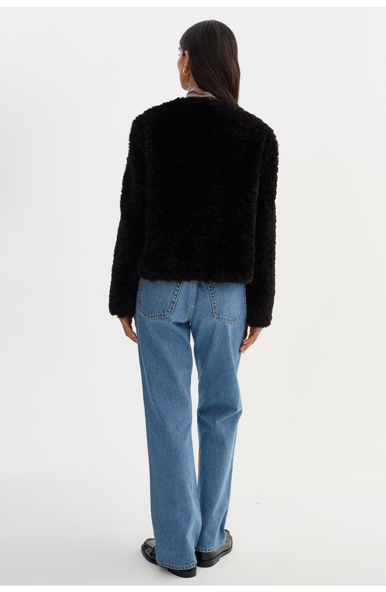 LAMARQUE Emilia | Faux Fur Jacket, Alternate, color, Black