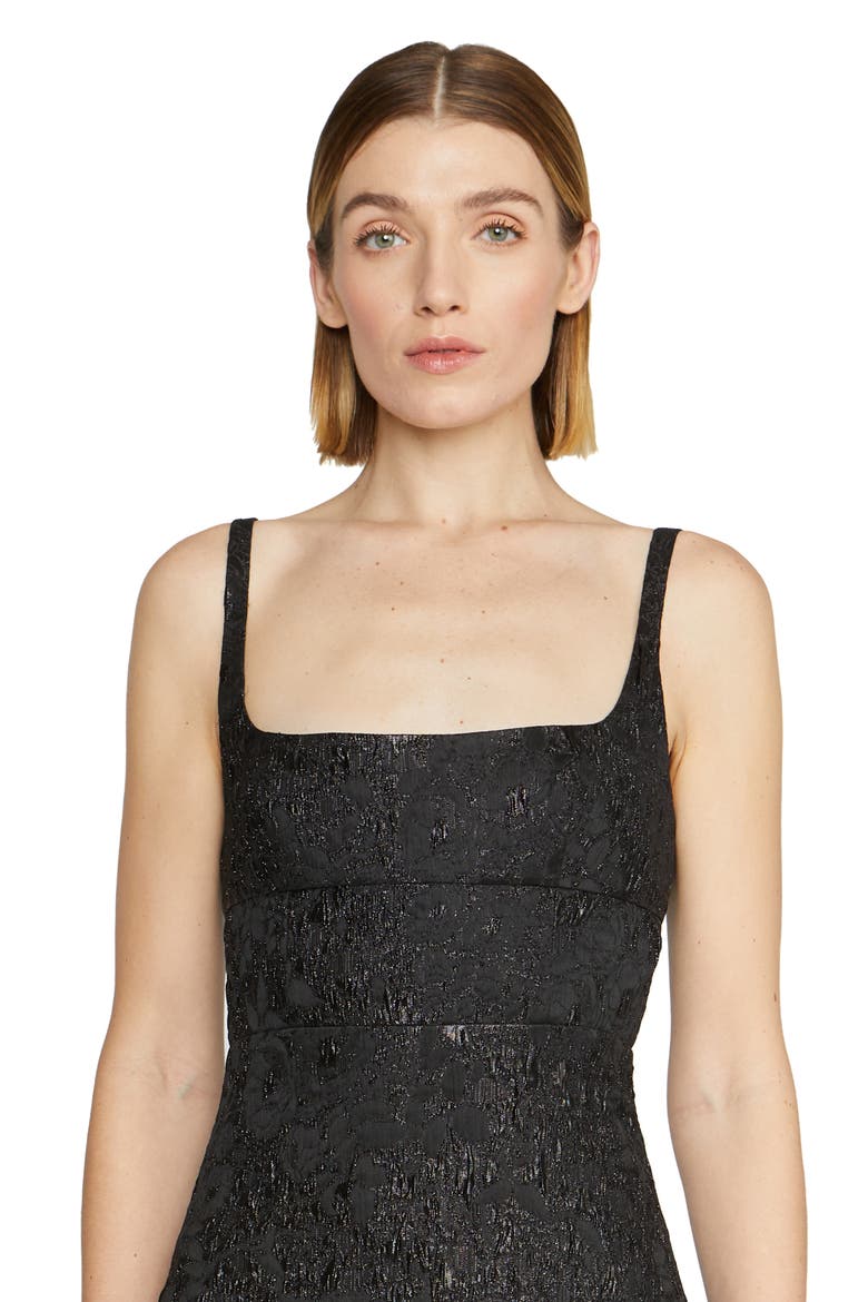 Adele Jacquard Column Gown, Alternate, color, BLACK