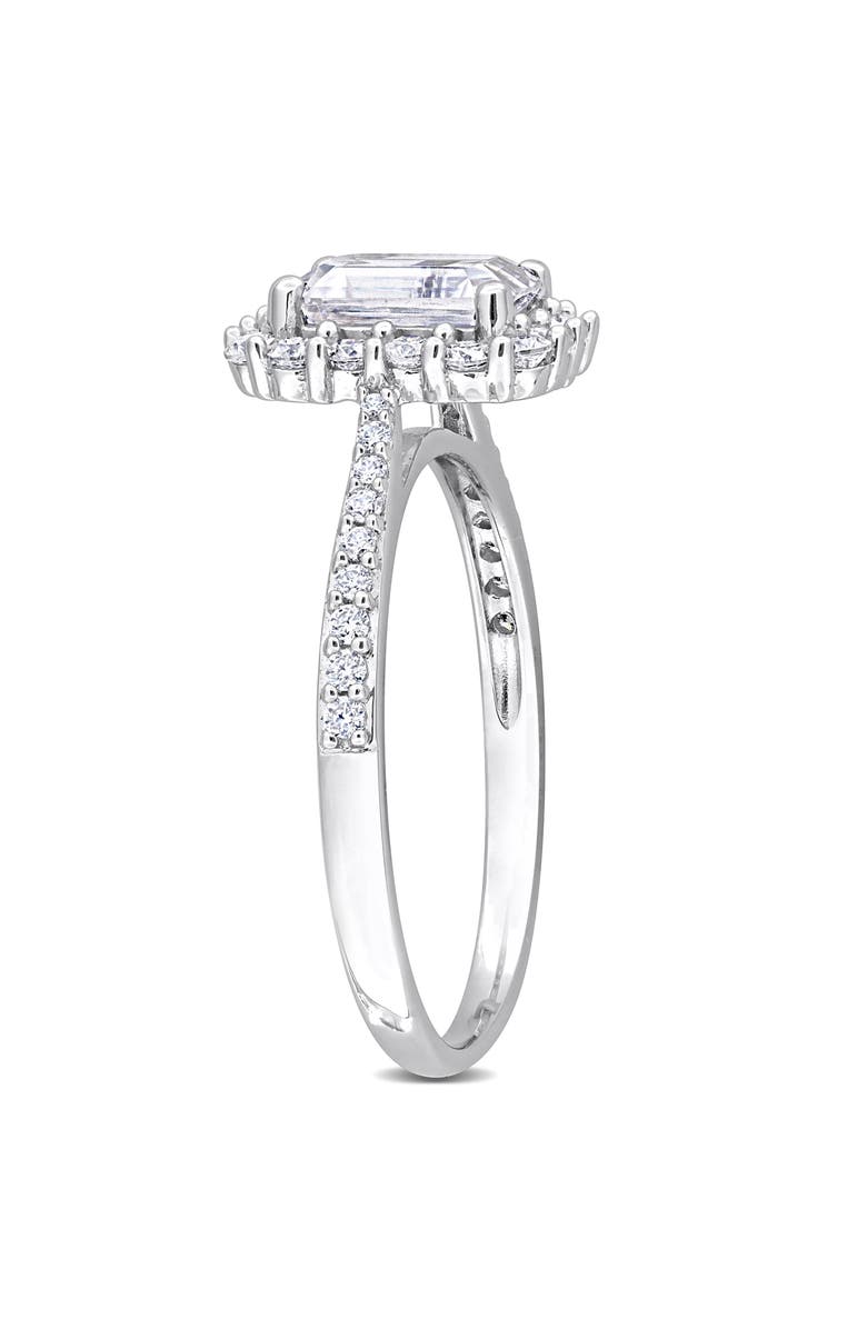 DELMAR Dew Octagon Created Moissanite Ring, Alternate, color, Silver