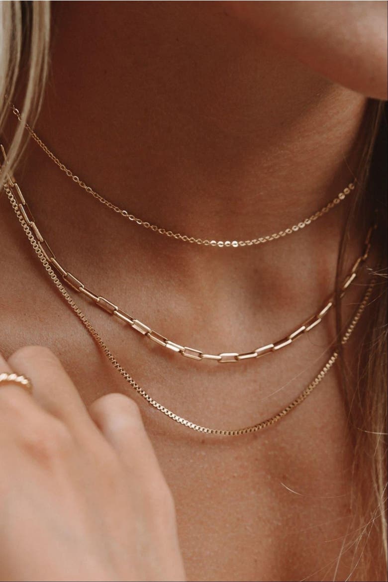 Saona Layered Necklace, Alternate, color, Gold