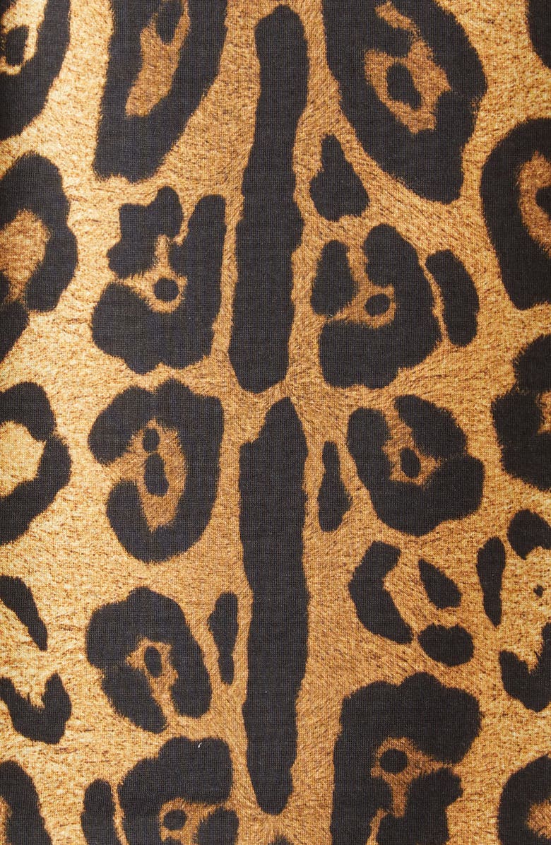 Dolce&Gabbana Interlock Leopard Print Cotton T-Shirt, Alternate, color, 