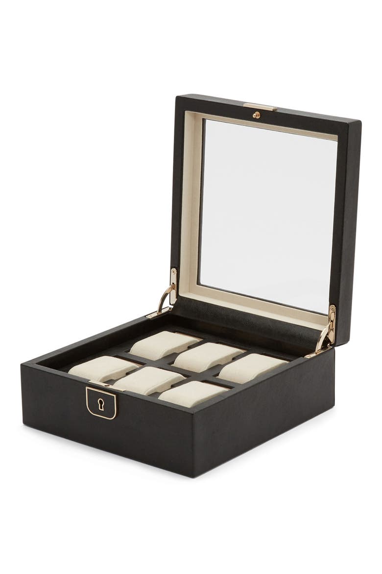 Palermo 6 PC Watch Box, Alternate, color, BLACK