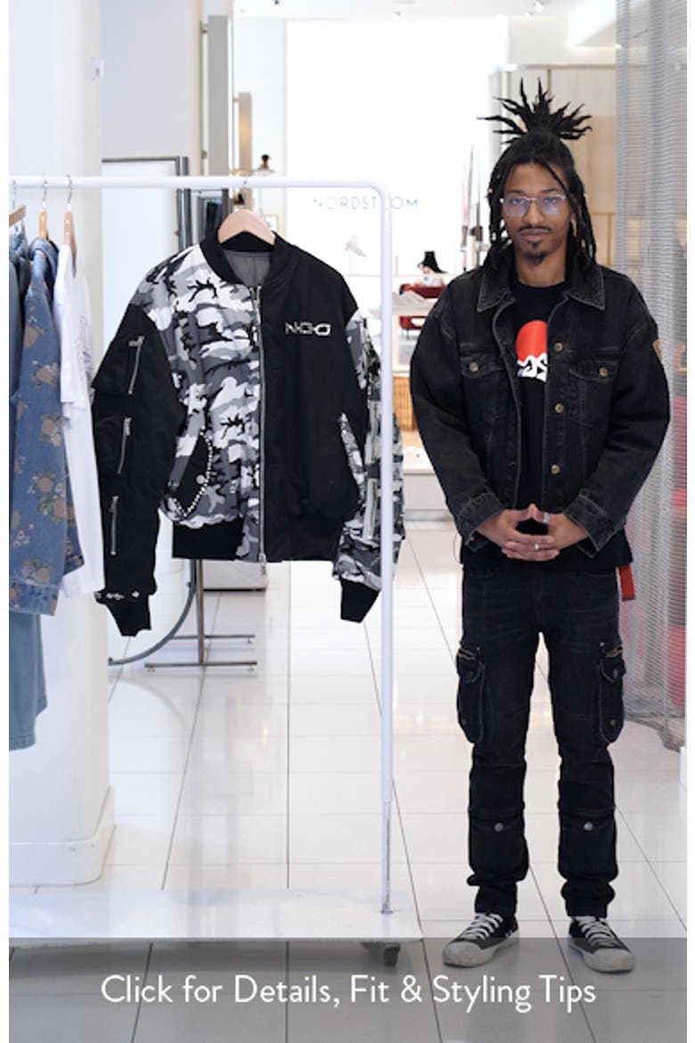 Mixed Media Studded Bomber Jacket video