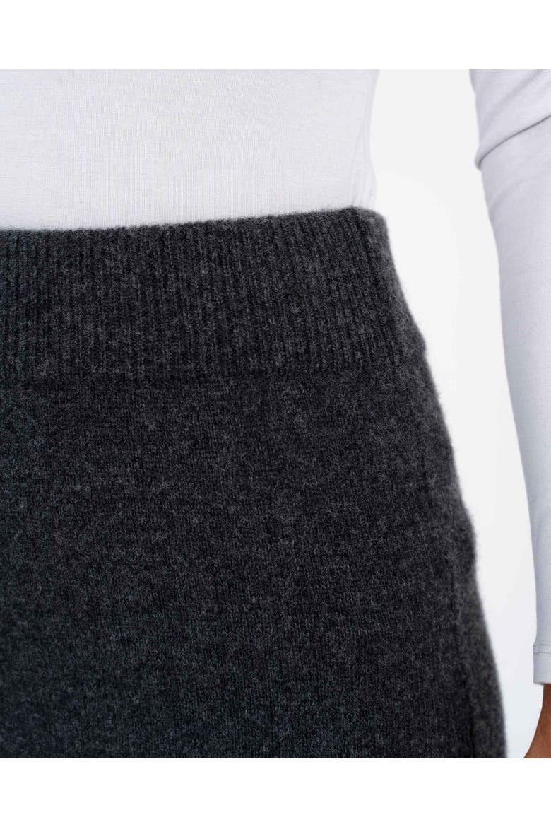 Josie Merino Knitted Midi Skirt, Alternate, color, Charcoal Marl