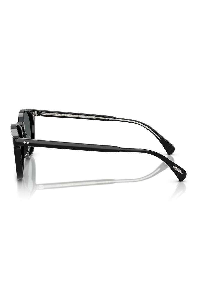 51mm Polarized Round Sunglasses, Alternate, color, BLACK / MIDNIGHT EXPRESS POLAR