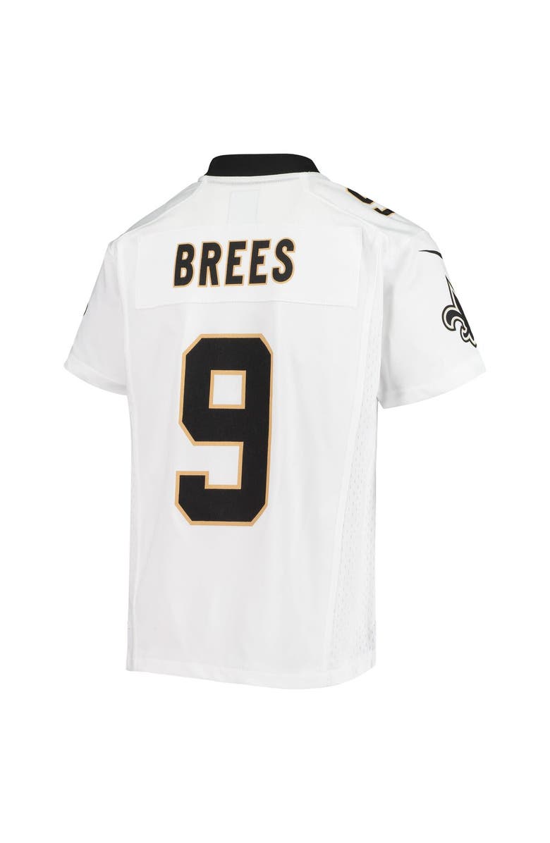 Nike Youth New Orleans Saints Drew Brees Nike White Game Jersey, Alternate, color, 
