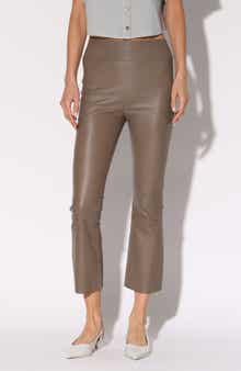 Walter Baker Luisa Leather Crop Flare Leg Pants