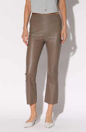 Walter Baker Luisa Leather Crop Flare Leg Pants