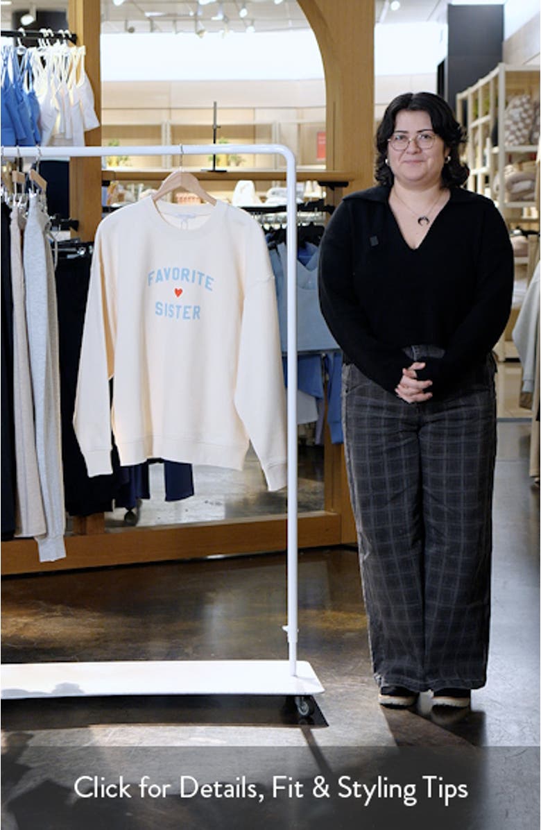 Favorite Sister Graphic Sweatshirt, sales video thumbnail