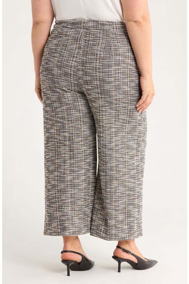 High Waist Ankle Palazzo Stretch Tweed Pants, Alternate, color, MULTI COLOR