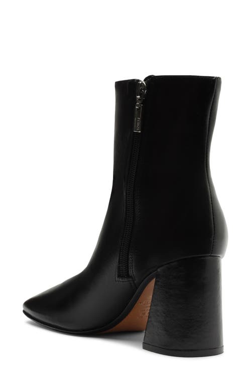 Schutz Leia Leather Block-heel Ankle Booties In Black