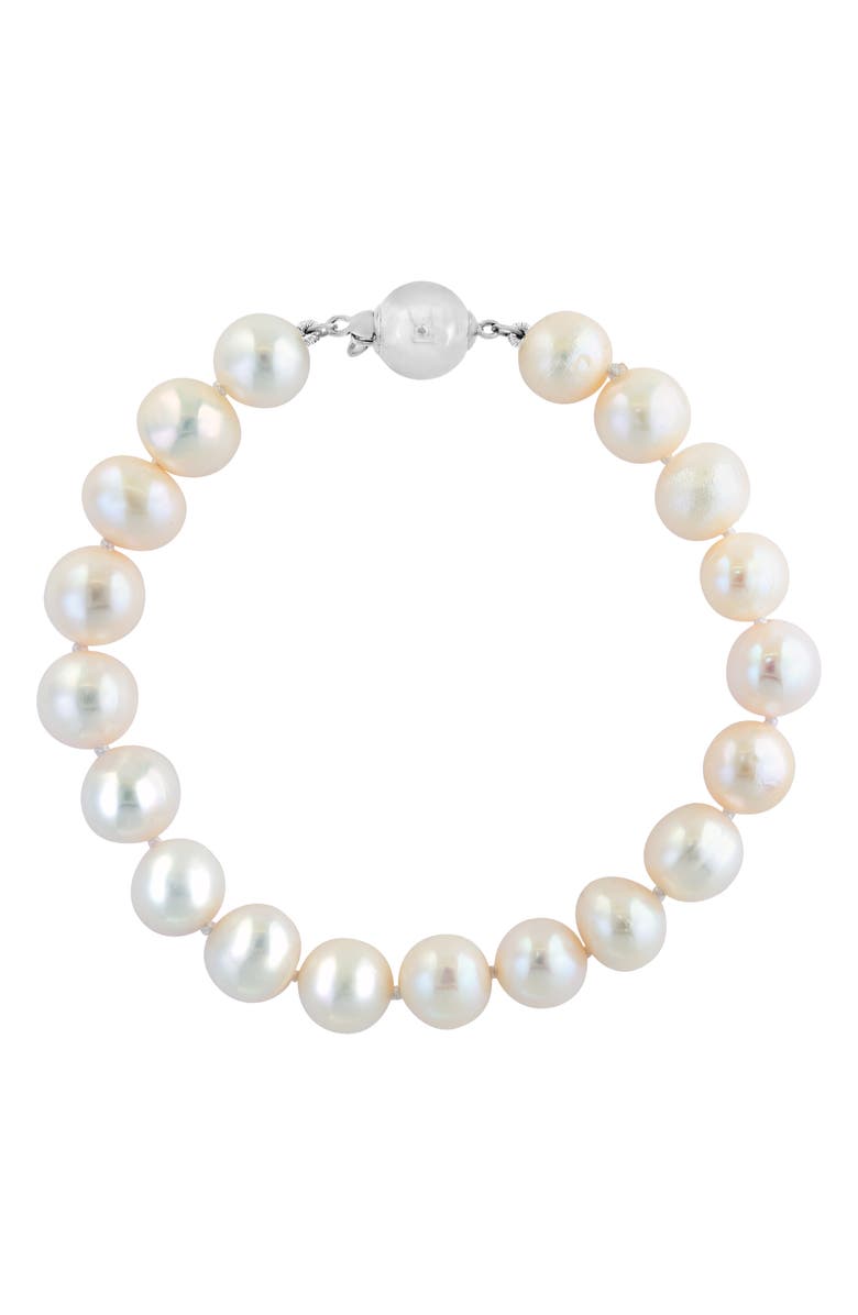 EFFY Sterling Silver Pearl Stud Earrings, Bracelet & Necklace Set, Alternate, color, White