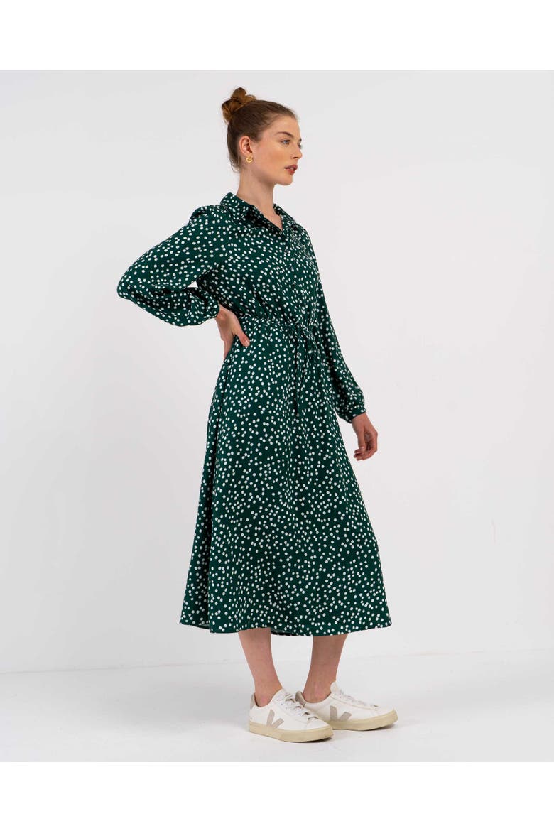 Delilah Shirt Dress, Alternate, color, Pine Polka Dot