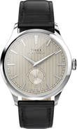 Timex® Waterbury Classic Leather Strap Watch