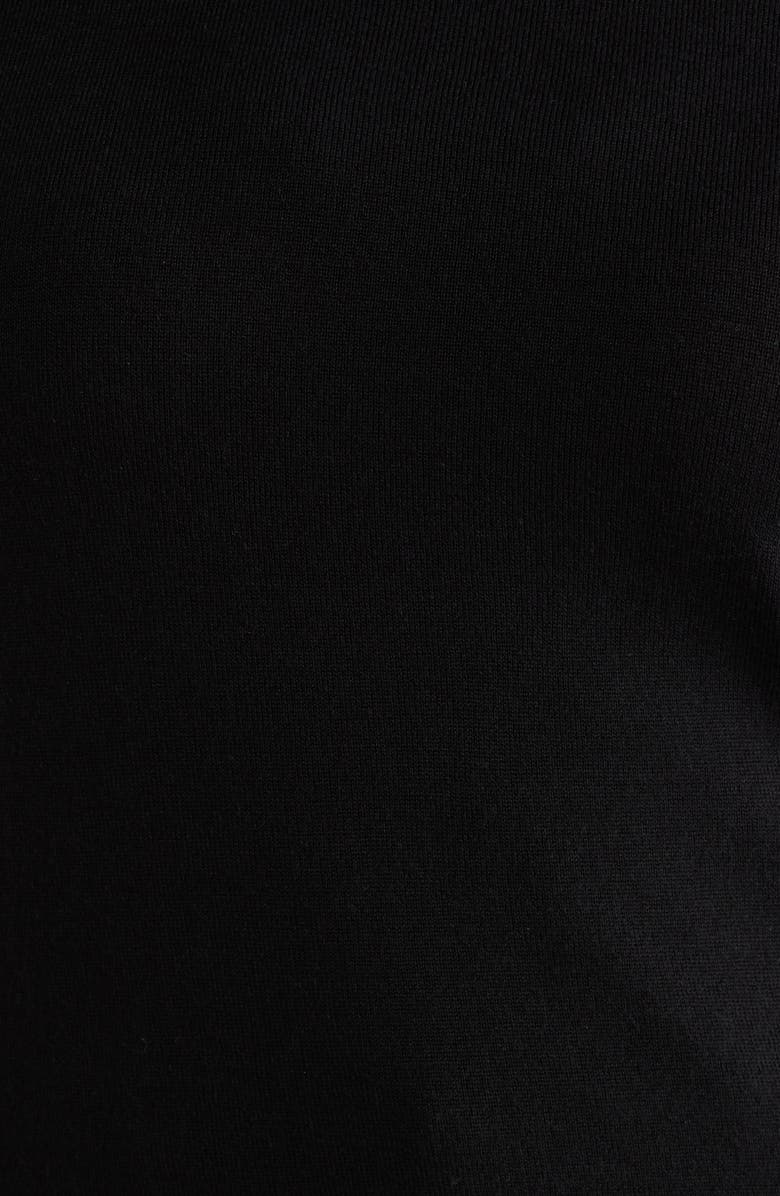 Caslon<sup>®</sup> Short Sleeve Wool Blend Sweater Top, Alternate, color, Black