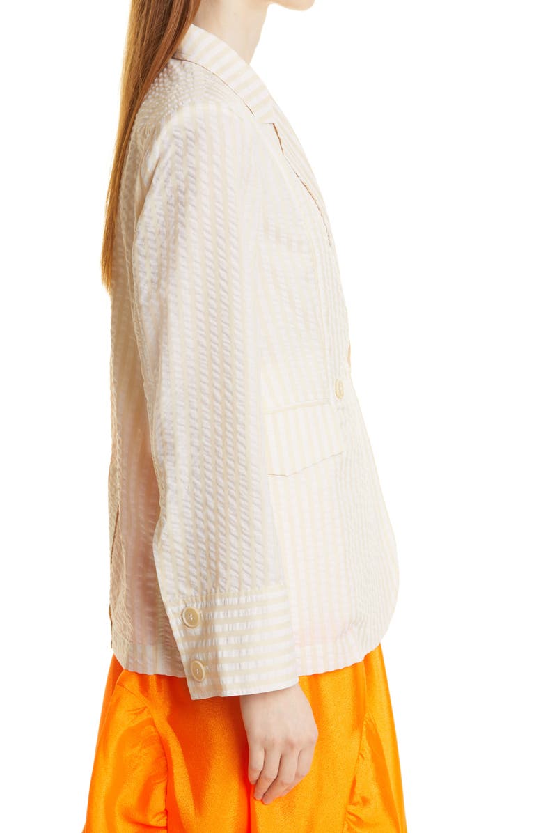 Baum und Pferdgarten Britta Stripe Seersucker Jacket, Alternate, color, 